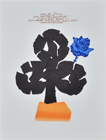 Concetto Pozzati FIORI fotolitografia su cartoncino, cm 28x21 esemplare non...