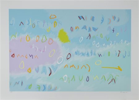 Renzo Nucara SENZA TITOLO serigrafia su carta, cm 50x70 esemplare 32 su 125...