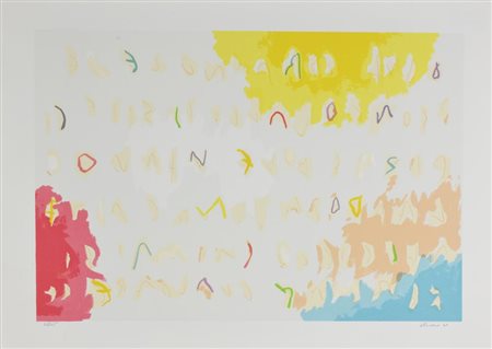 Renzo Nucara SENZA TITOLO serigrafia su carta, cm 50x70 esemplare 108 su 125...