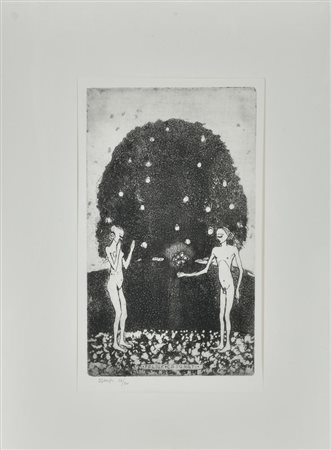 Felice Casorati SENZA TITOLO stampa originale su carta, cm 50x34 (lastra...