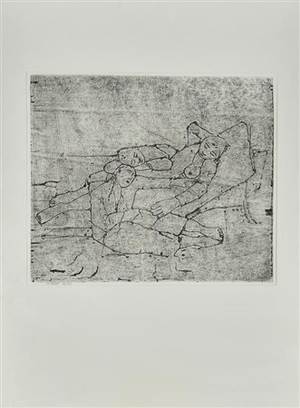 Felice Casorati SENZA TITOLO stampa originale su carta, cm 50x34 (lastra...