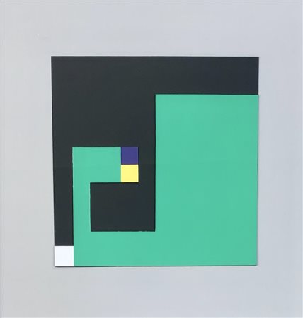 MUNARI BRUNO MILANO (MI) 1907 Negativo positivo 1994 Collage su cartoncino...