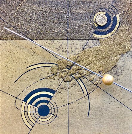 VALENTINI WALTER PERGONA (PU) 1928 Cielo 2002 Tecnica mista su tavola entro...