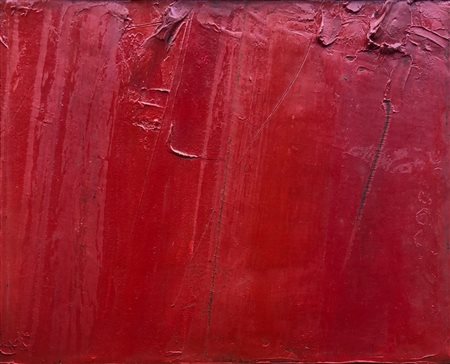 RUGGERI PIERO TORINO (TO) 1930 Rosso vermiglio 1990 Olio su tela 20,00x25,00...