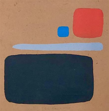 MUNARI BRUNO MILANO (MI) 1907 Senza titolo 1950 Tecnica mista su tavoletta...