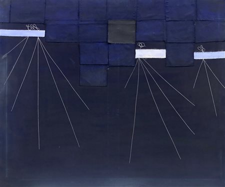 PACE ACHILLE TERMOLI (CB) 1923 Raggiante n. 5 Olio e collage su tela...