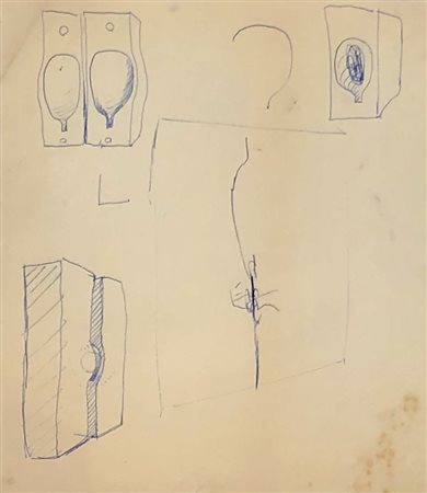 SCANAVINO EMILIO GENOVA (GE) 1922 Senza titolo 1970 Inchiostro di penna su...