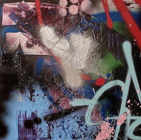 MAXCRASH Magenta (No) 1999 SILVER 2018 Tecnica mista su tela 40,00x40,00...