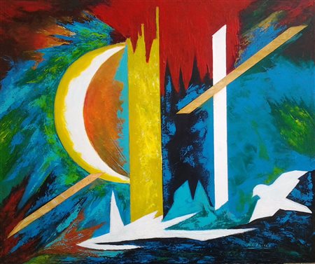 MESISCA ROMEO roma (rm) 1944 Composizione B 2019 Pittura acrilica 50,00x60,00...