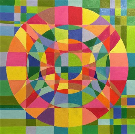 FONTANA CARLO NAPOLI (TV) 1951 Scudo da combattimento 2018 Acrilico su tela...