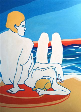 VALUSSI MARIARITA Albenga (Alessandria) 1957 Le bagnanti 2019 Acrilico su...