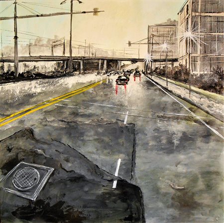 OTTOBRE FRANCESCO Formia (LT) (LATINA) 1956 METROPOLI 2018 ACRILICO...