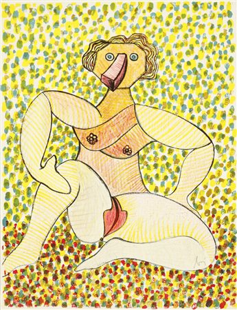 ENRICO BAJ Catherine Marie de Lorraine Duchesse de Montpensier.