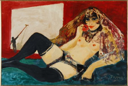 SALVATORE FIUME Cristina nello studio.