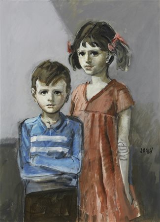 ALBERTO SUGHI Ritratto di bambini dal ciclo Immaginazione e Memoria della Famiglia.