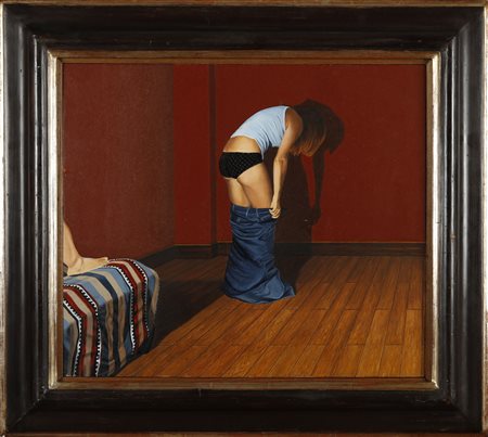 GIORGIO TONELLI Figura in un interno.