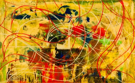 Silvio Polloni Senza titolo, 1961 Tecnica mista su carta di cm. 22x36,...