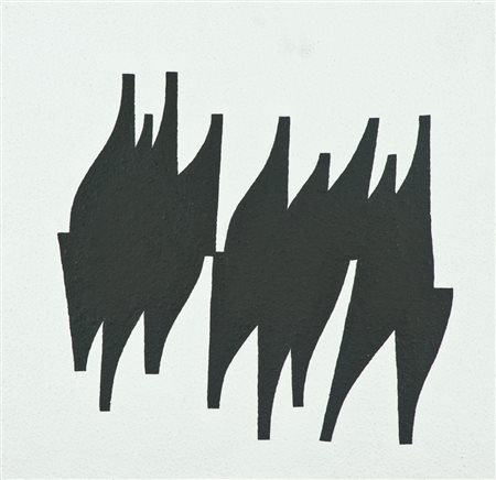 Enrico Sirello Bozzetto per murale, 1974 Acrilico su tela applicata su...