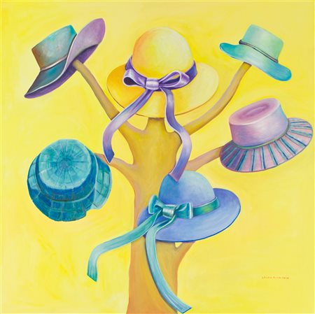 Laura Pacini Cappelli, 2010 Olio su tela, cm. 100x100 Firma e data in basso a...