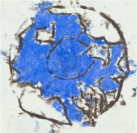 Vittorio Messina Senza titolo Tempera su carta riso, cm. 42x43 Sul verso: firma.