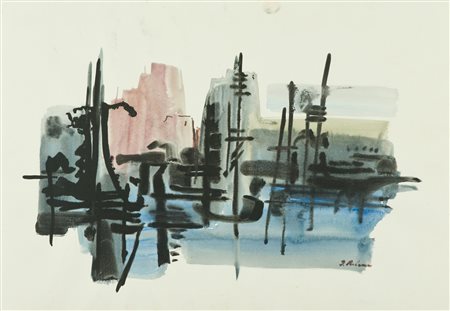 Italo Bolano Senza titolo Acquerello su carta, cm. 50x70 Firmato in basso a...