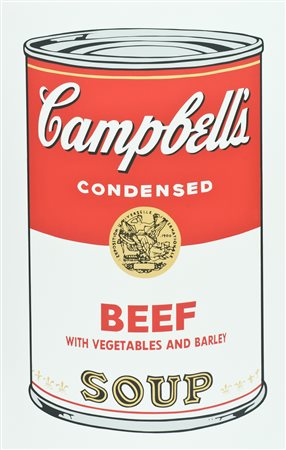 Andy Warhol Campbell's soup Stampa offset, cm. 100x64 Sul verso: timbri...