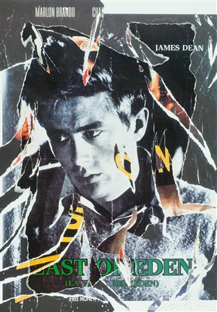 Mimmo Rotella La valle dell'Eden Multiplo decollage, cm. 100x70, es. 29/125...