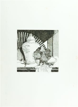 Maurizio Mariani Angolo cinese, 1980 Acquaforte di cm. 24,5x24,5, su carta di...
