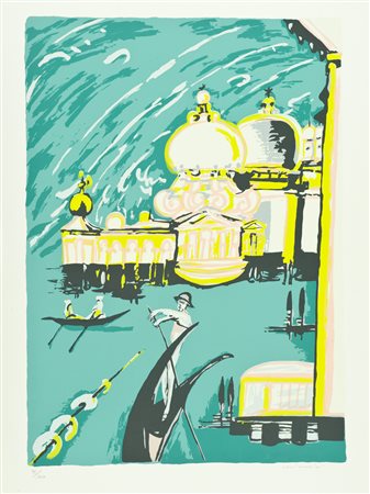 Remo Brindisi Venezia Litografia su carta, cm. 80x60, es. 98/100 La carta...