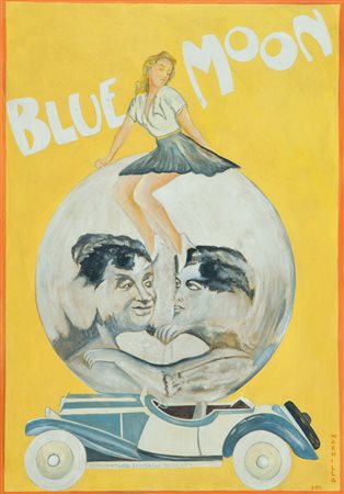 Mino Marmilla Reinventando fantasia reclame "Blue Moon" Tecnica mista su...