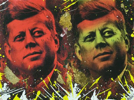 Rotere6 The president Tecnica mista su tela, cm. 40x50 Firmato in basso a...