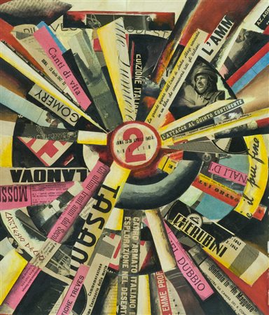 Cartesio Decio L'attacco al quinto continente Tecnica mista su carta, cm....