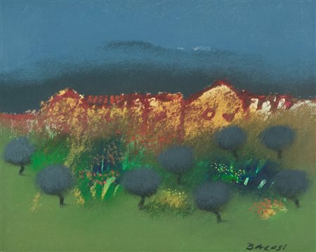 Manlio Bacosi Paesaggio Olio su tela, cm. 40x50 Firmato in basso a destra.