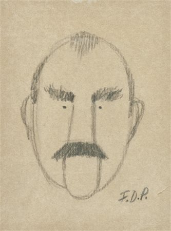 Fabio De Poli Ritratto del Gallerista Silvano Menghelli Carboncino su carta,...