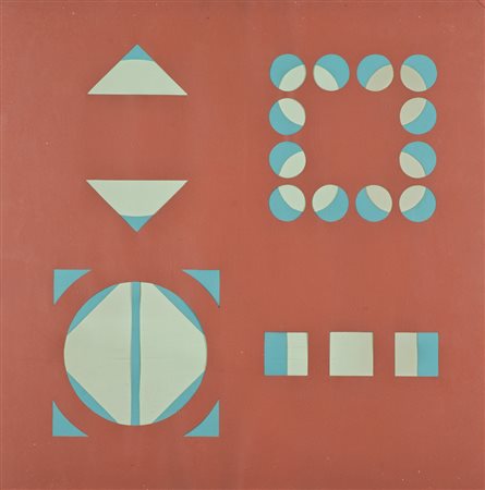 Hilda Reich Duse Geometrie, 1972 Cartoni ritagliati e sovrapposti, cm. 68x68...