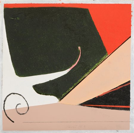 Walter Fusi Senza titolo, 1989 Olio su cartoncino, cm. 40x40 Firma e data in...