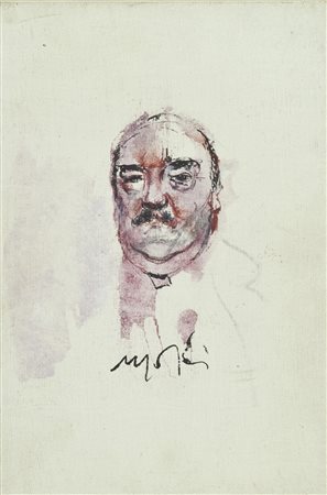 Mario Madiai Ritratto Tecnica mista su cartone telato, cm. 30x20 Firmato in...