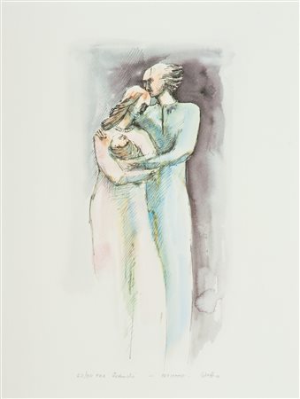 Bruno Lucchi Betlemme, 2009 Litografia ritoccata a mano su carta, cm. 44x34,...