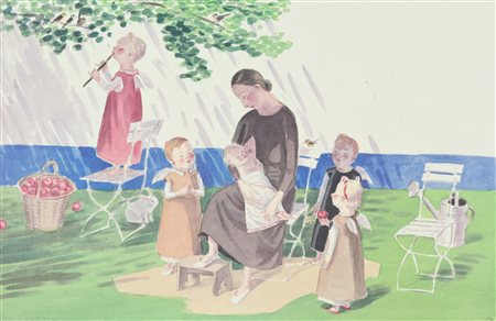 Jean Knap Lotto unico di tre Opere - "La raccolta delle mele", 2000,...