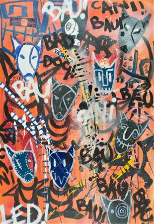 Led (Alessandro Apollonio) Cani + cani, 2007 Tecnica mista su tela, cm....