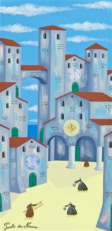 Paolo Da Norcia L'orologio, 1999 Olio su tela, cm. 60x30 Firmato in basso a...