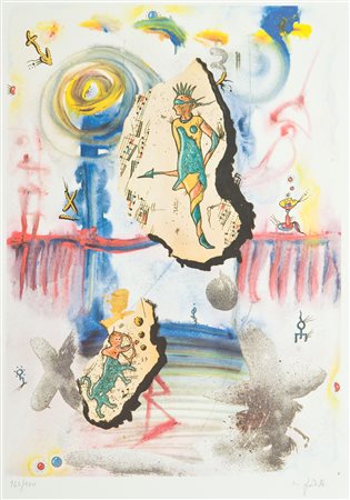 Massimo Podestà Lotto unico di tre Opere - "Sagittario", Litografia su carta,...