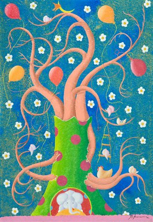 Beppe Francesconi Nello studio del maestro Olio su tela, cm. 50x35 Firmato in...