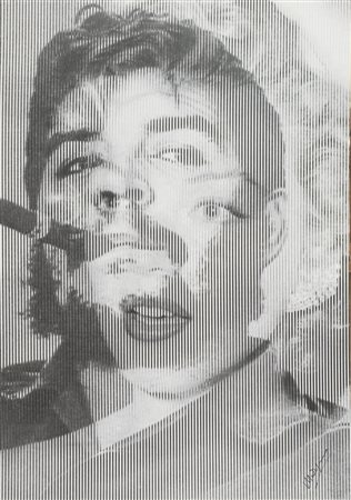 Malipiero Marilyn e Chè Collage, cm. 100x71 Firmato in basso a destra.