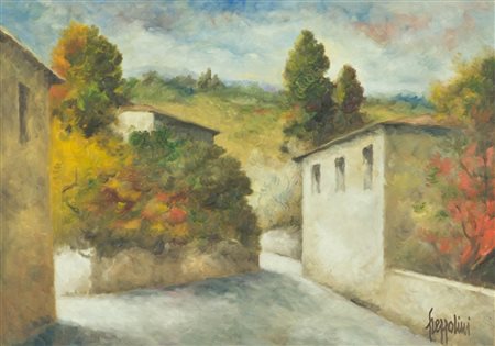 Gianfranco Frezzolini Paesaggio Olio su tela, cm. 50x70 Firmato in basso a...