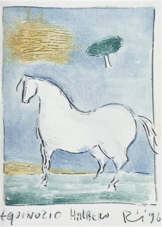 Paolo Righi Equinozio Halbero, 1996 Tecnica mista su tavola, cm. 54x39 Firma,...