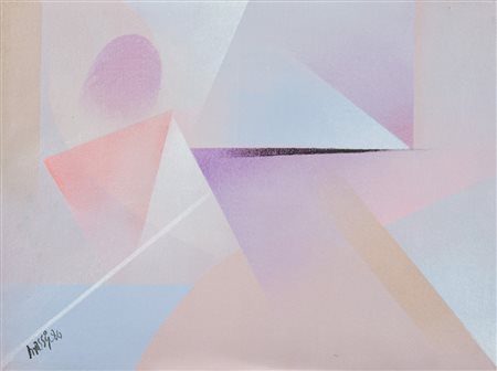 Miguel Massip Composizione, 1986 Olio su tela, cm. 30x40 Firma e data in...