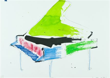 Giuseppe Chiari Pianoforte, 2000 Tecnica mista su carta, cm. 50x70 Firmato in...
