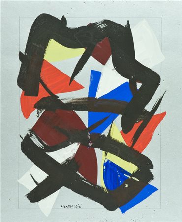 Luigi Montanarini Senza titolo Tempera su cartoncino, cm. 50x40 Lievi...