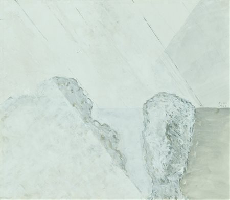 Livio Marzot Senza titolo, 1962 Tecnica mista su carta, cm. 24x27,5 Sigla e...